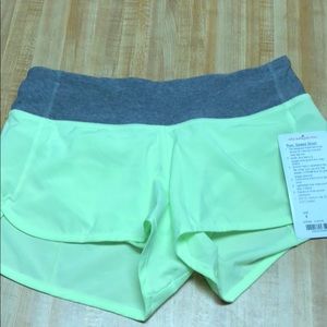 Lululemon lime green speed shorts